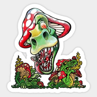 Mushroom Dinosaur Sticker